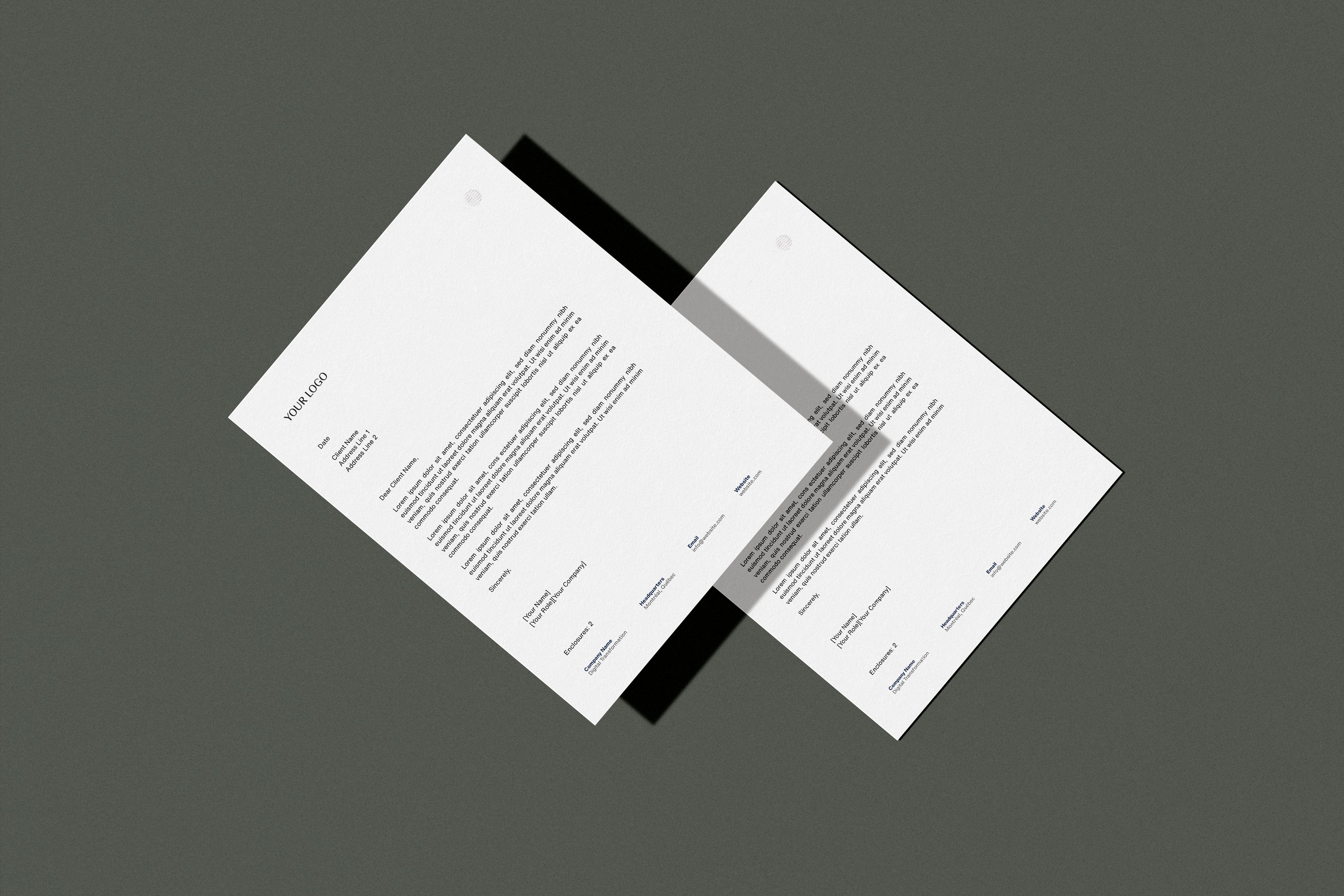 Papier à en-tête (Collection semi-personnalisée)